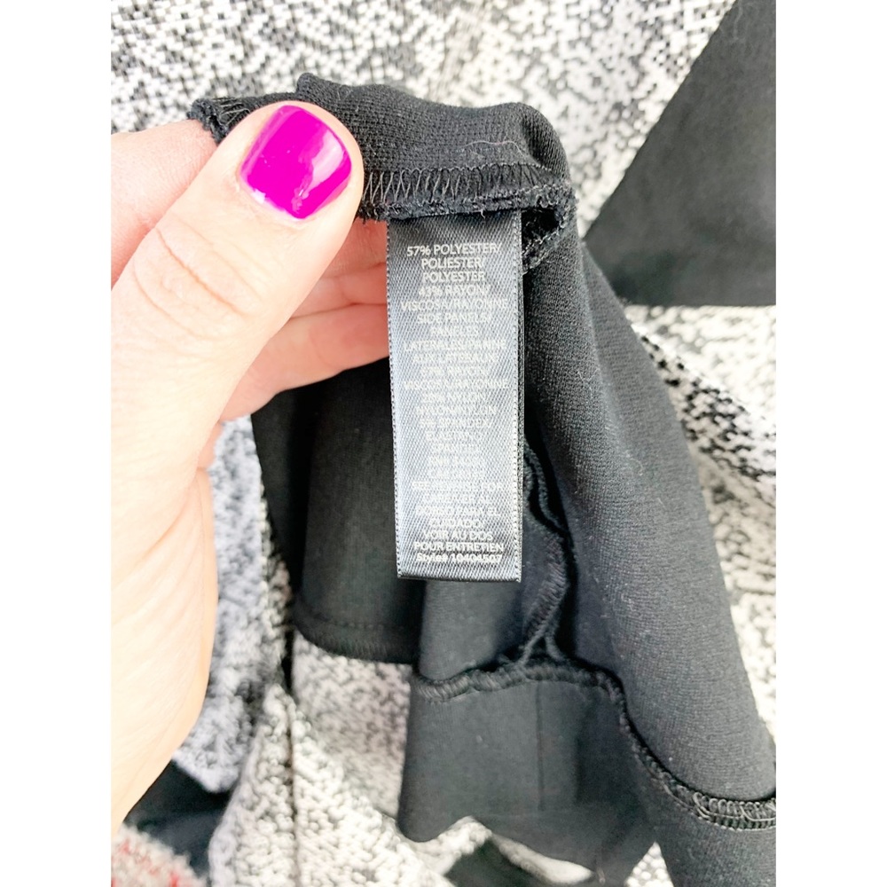 Rachel Roy Peplum Dress Black White Career Sheath - Picture 10 of 13